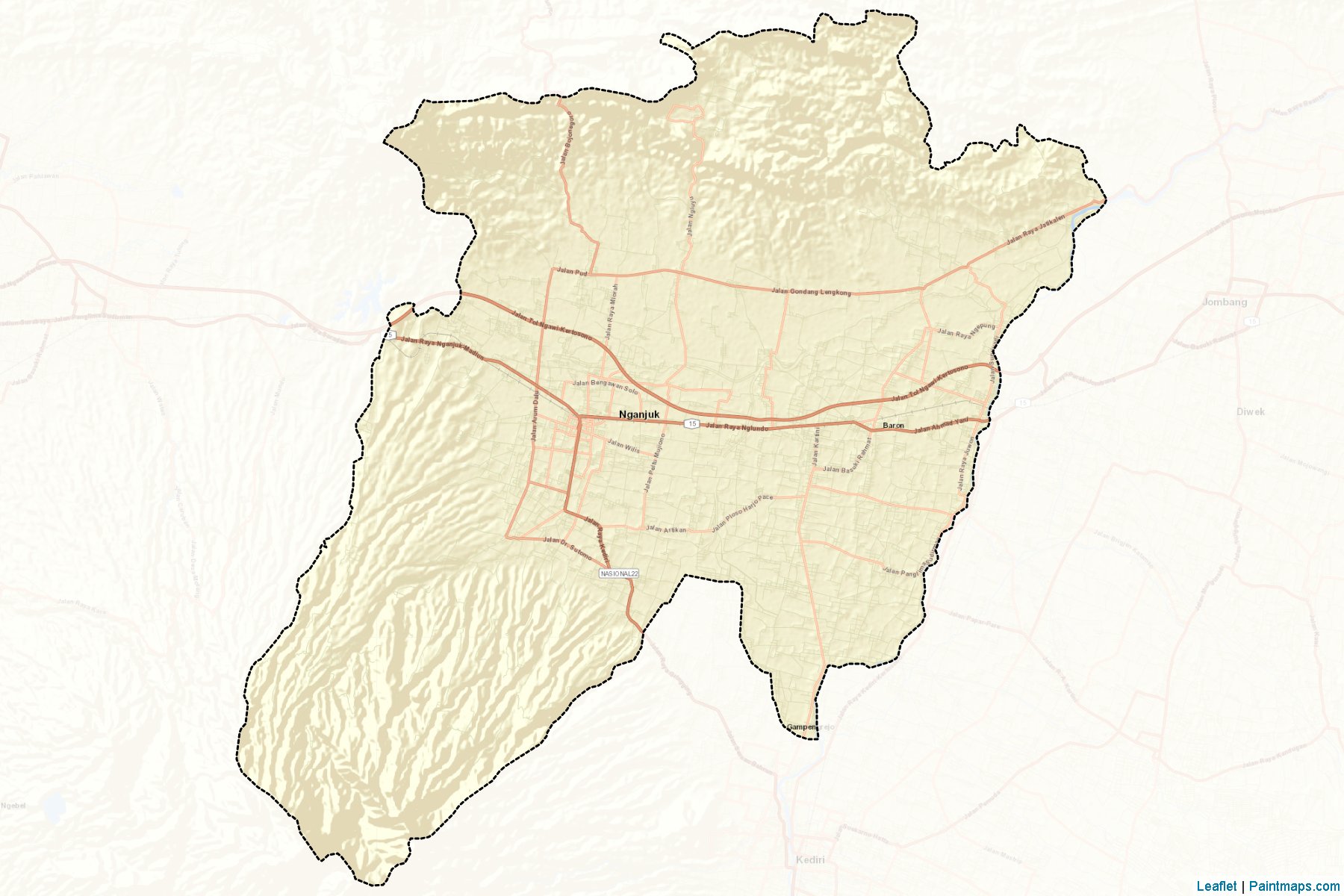 Nganjuk (East Java) Map Cropping Samples-2