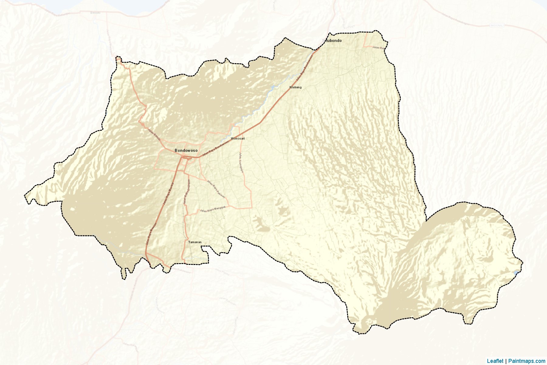 Bondowoso (Doğu Cava) Haritası Örnekleri-2