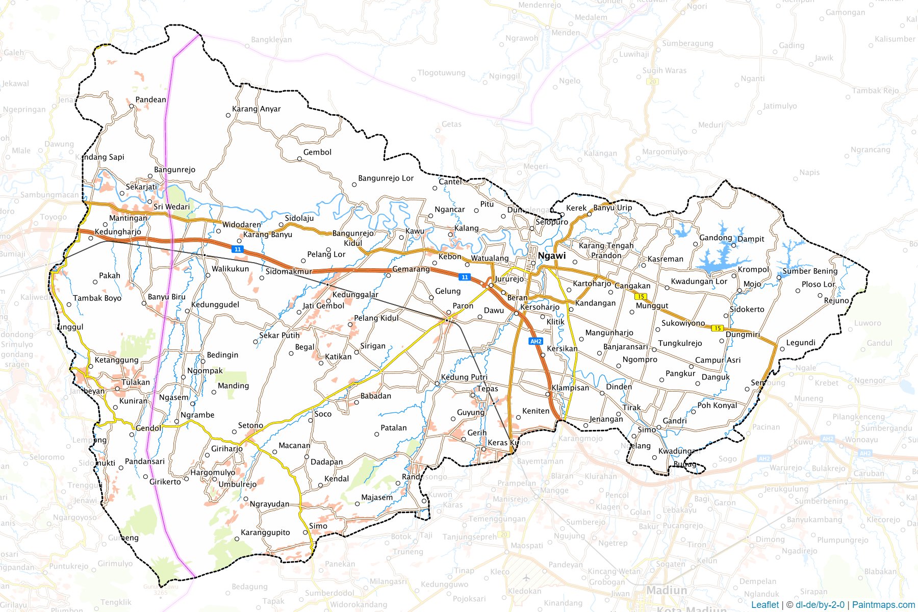 Muestras de recorte de mapas Ngawi (Jawa Timur)-1