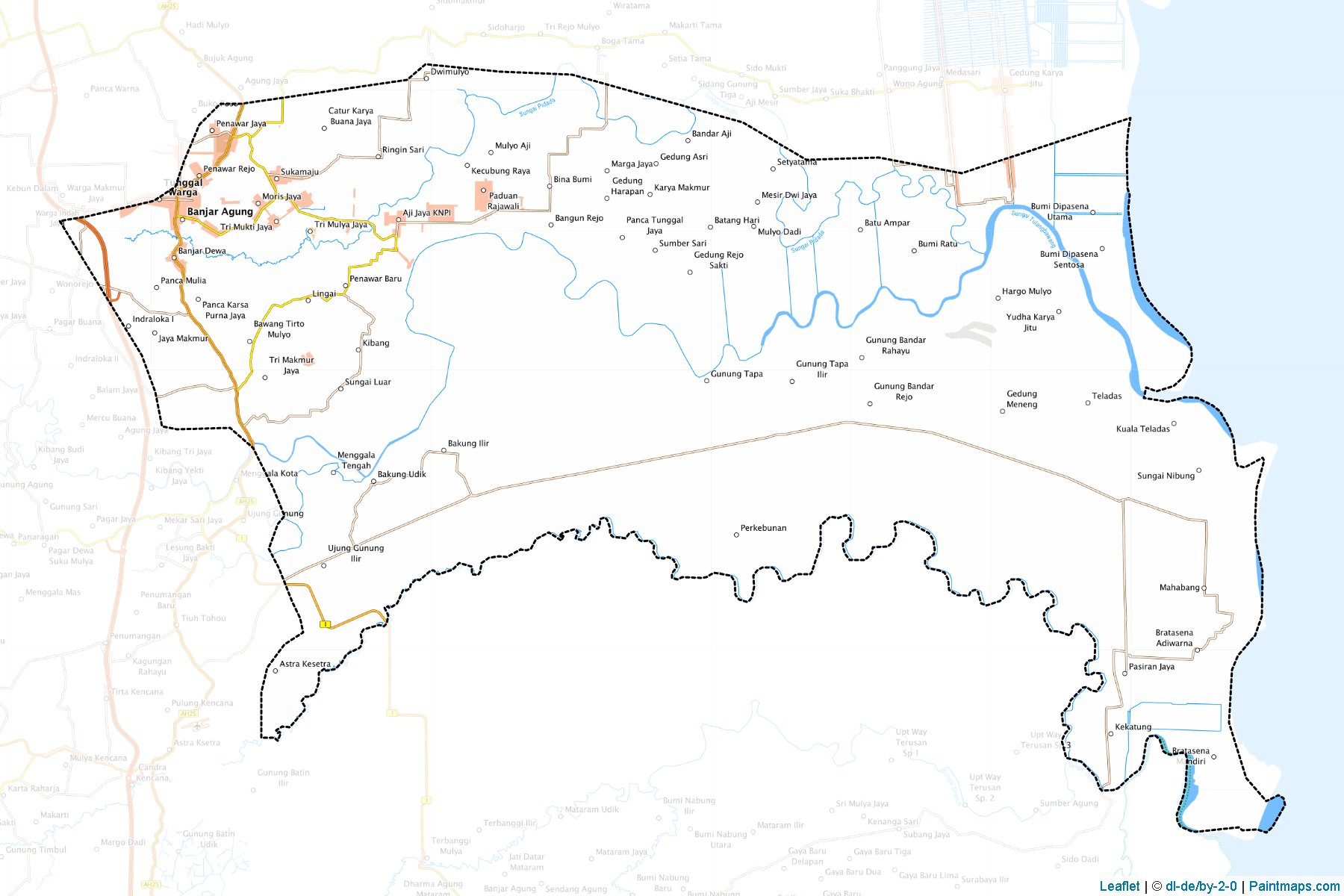 Tulang Bawang (Lampung) Map Cropping Samples-1