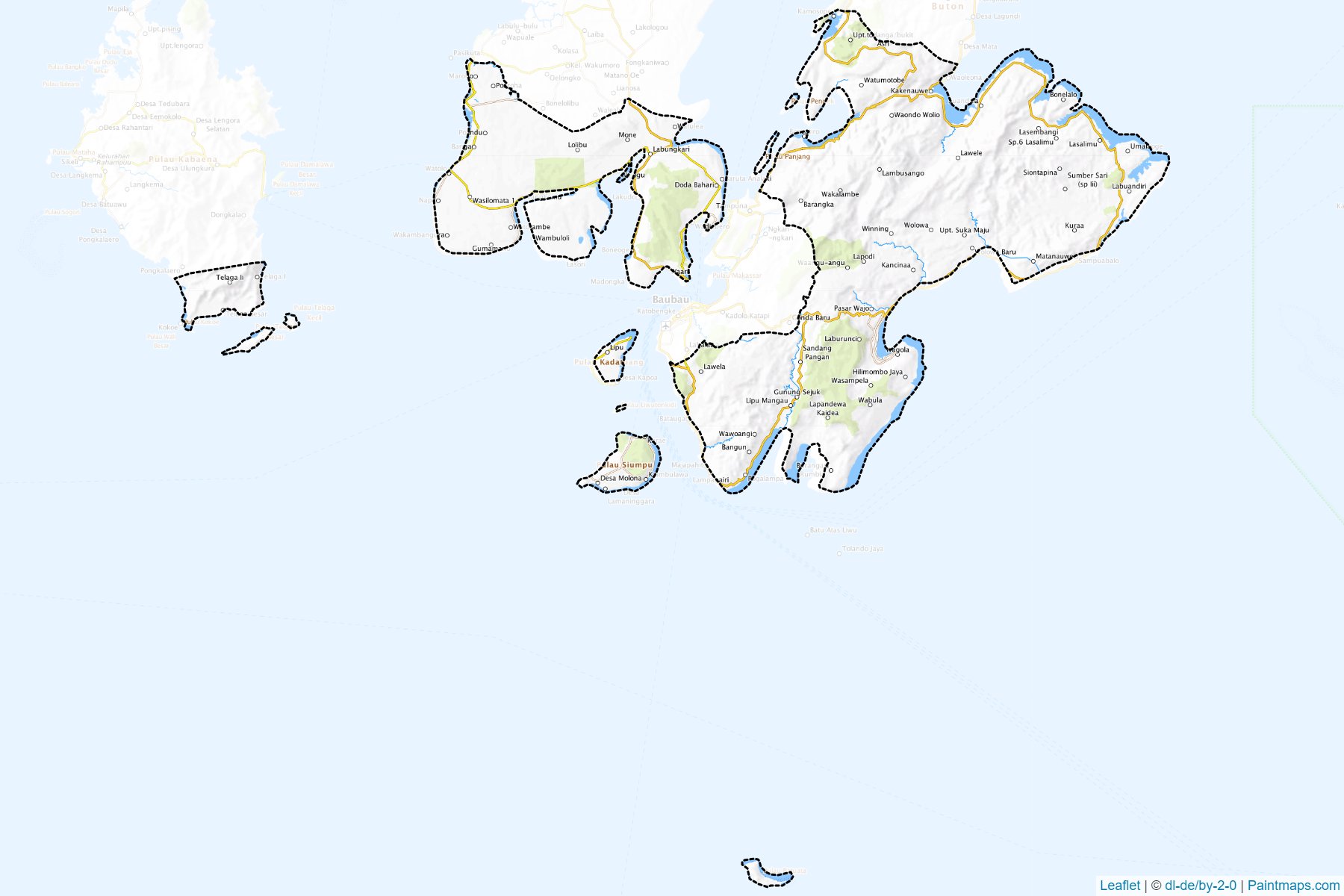 Buton (Güneydoğu Sulawesi) Haritası Örnekleri-1