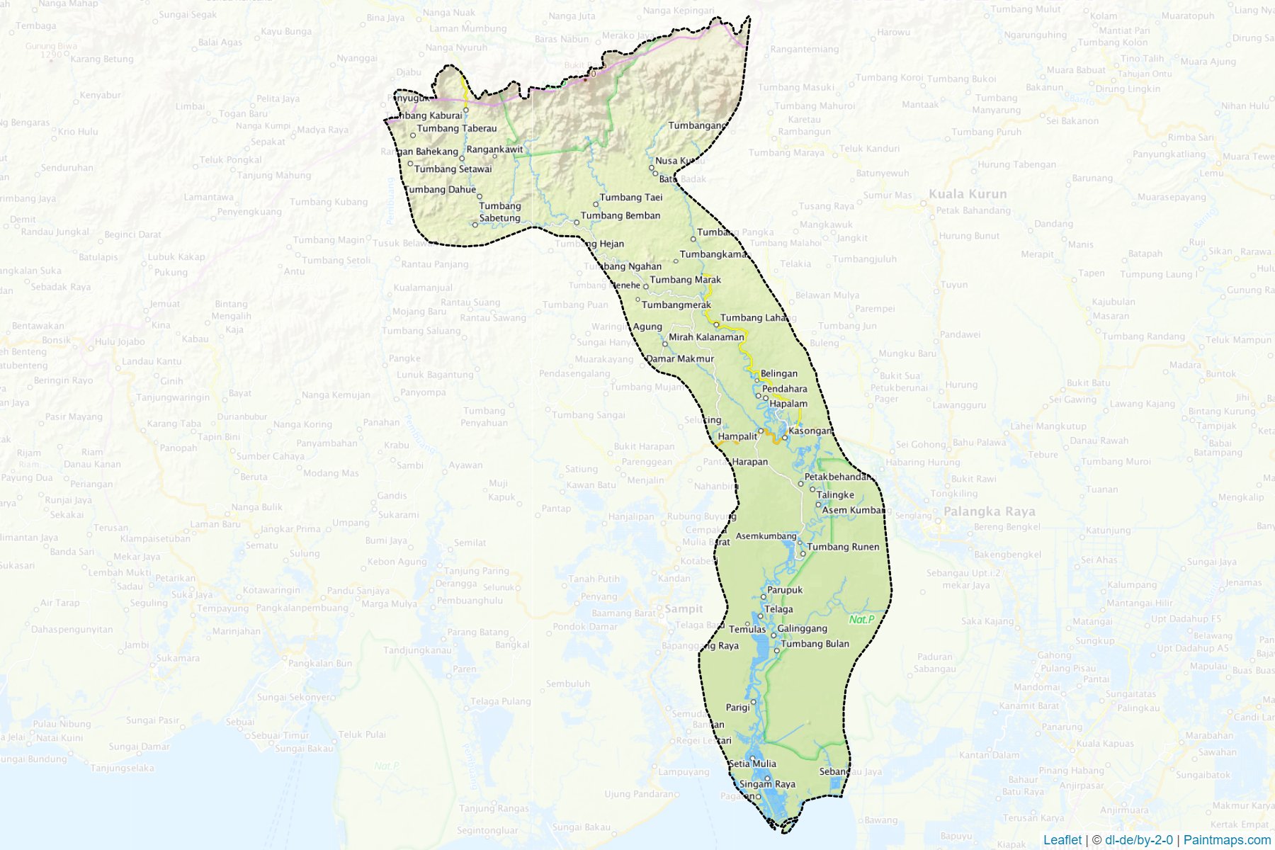 Katingan (Orta Kalimantan) Haritası Örnekleri-1