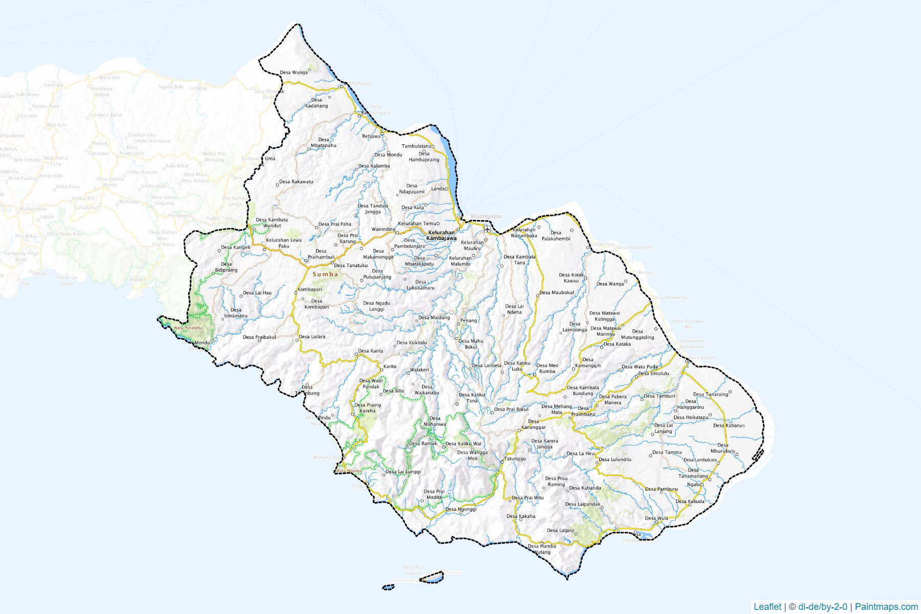 Sumba Timur (Doğu Nusa Tenggara) Haritası Örnekleri-1