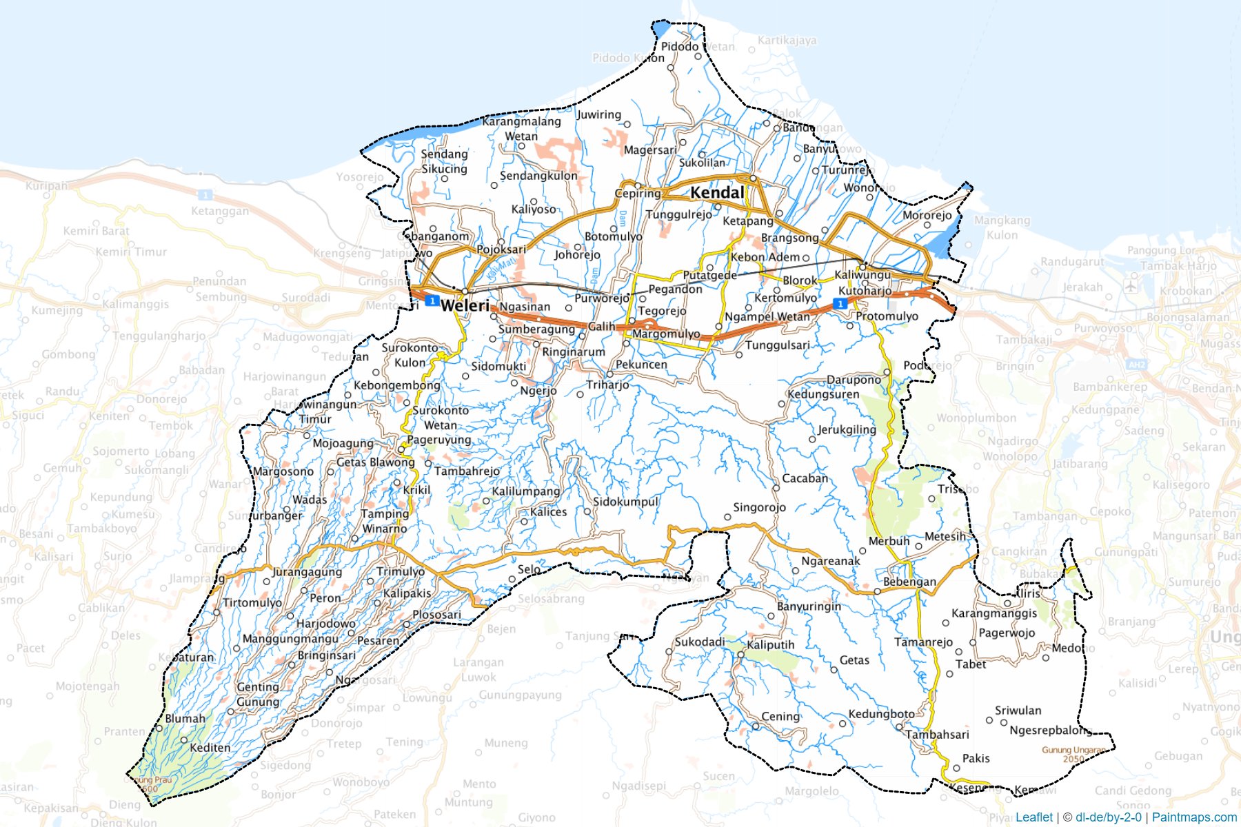 Kendal (Central Java) Map Cropping Samples-1