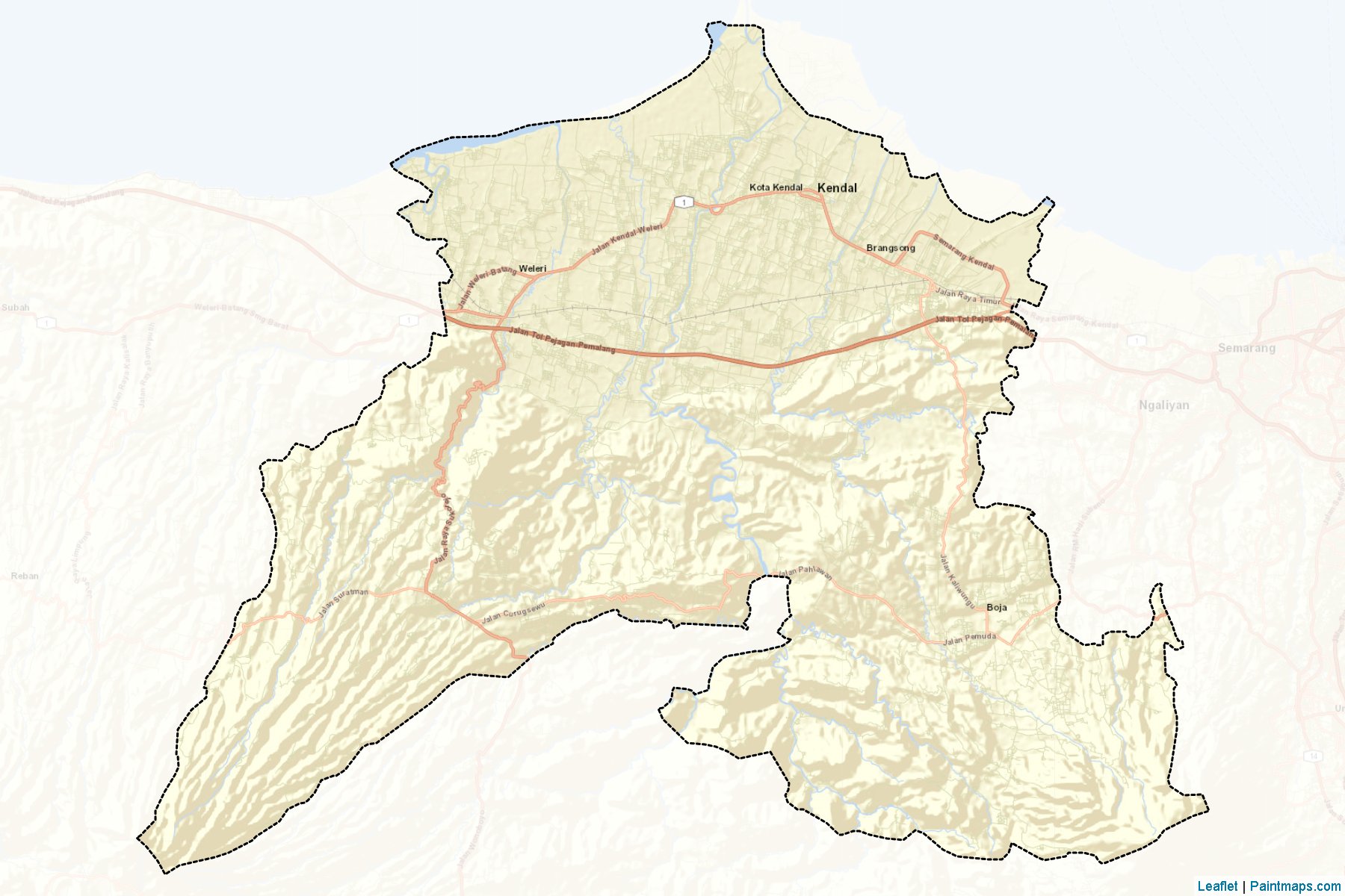 Kendal (Central Java) Map Cropping Samples-2