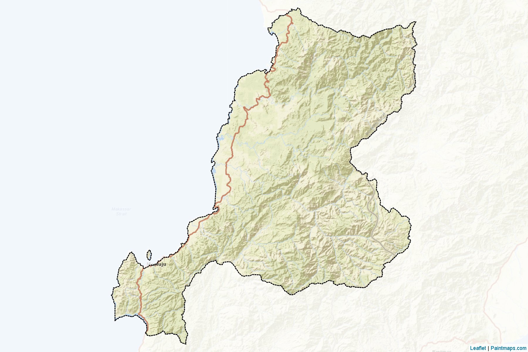 Muestras de recorte de mapas Mamuju (Sulawesi Barat)-2