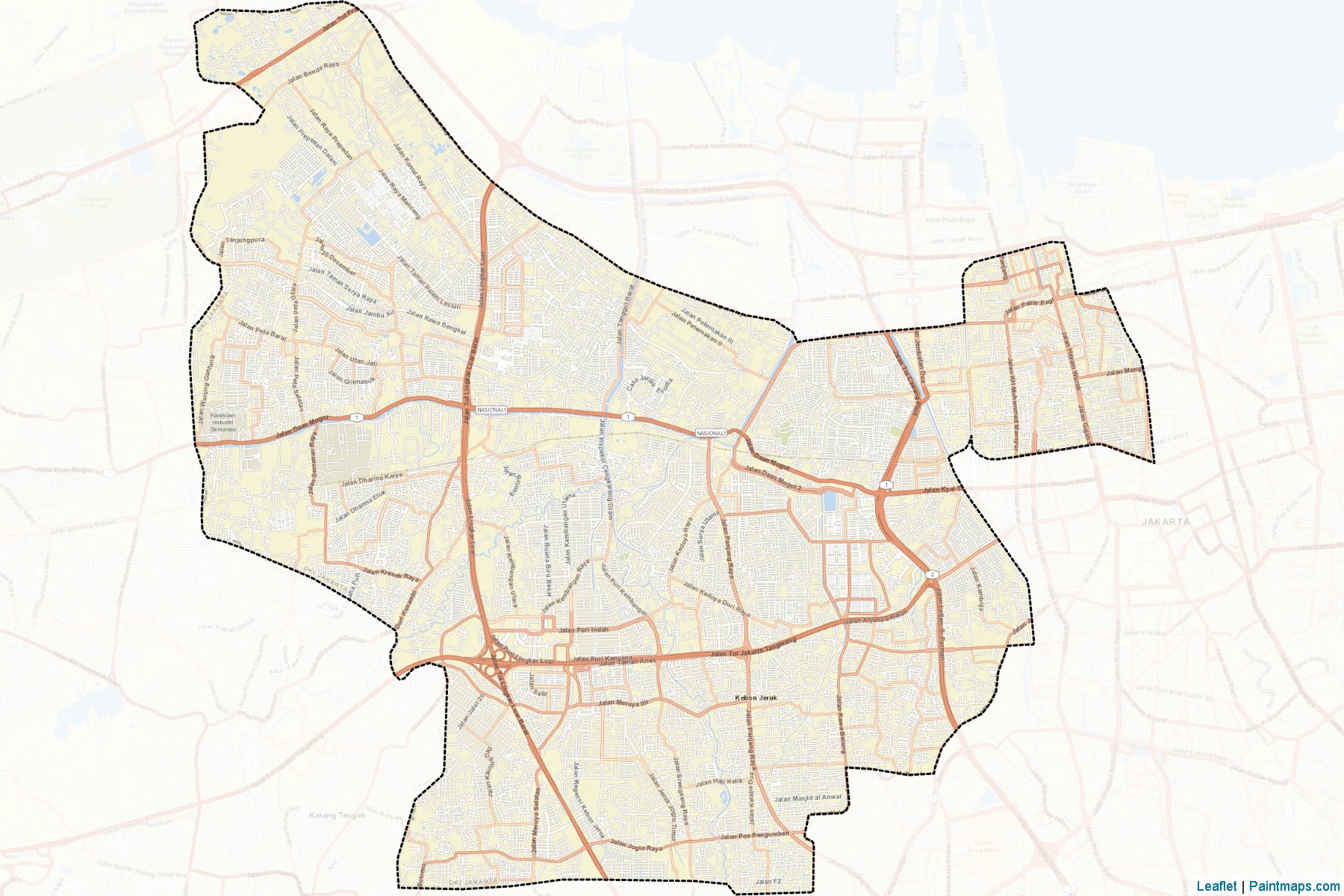 Jakarta Barat (Jakarta) Map Cropping Samples-2