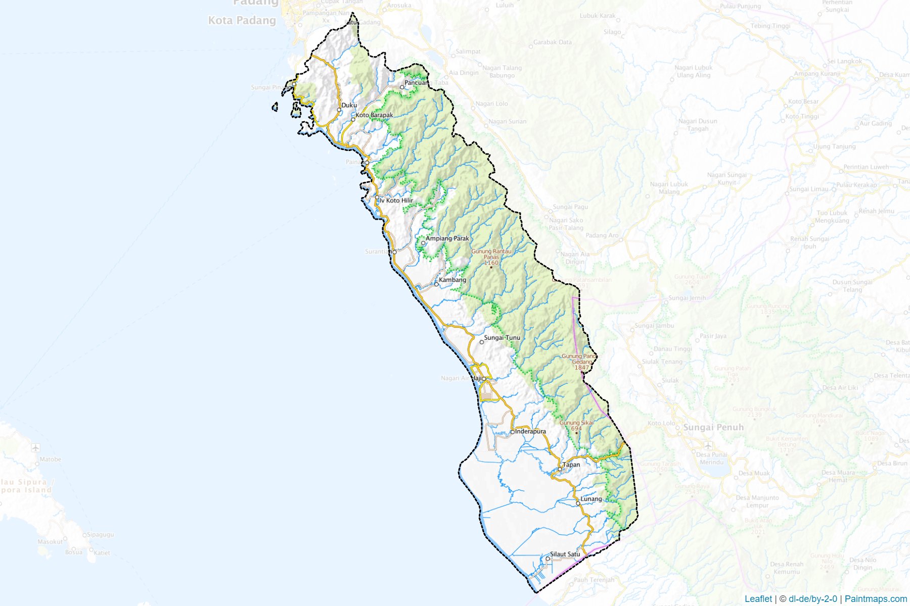 Pesisir Selatan (West Sumatra) Map Cropping Samples-1