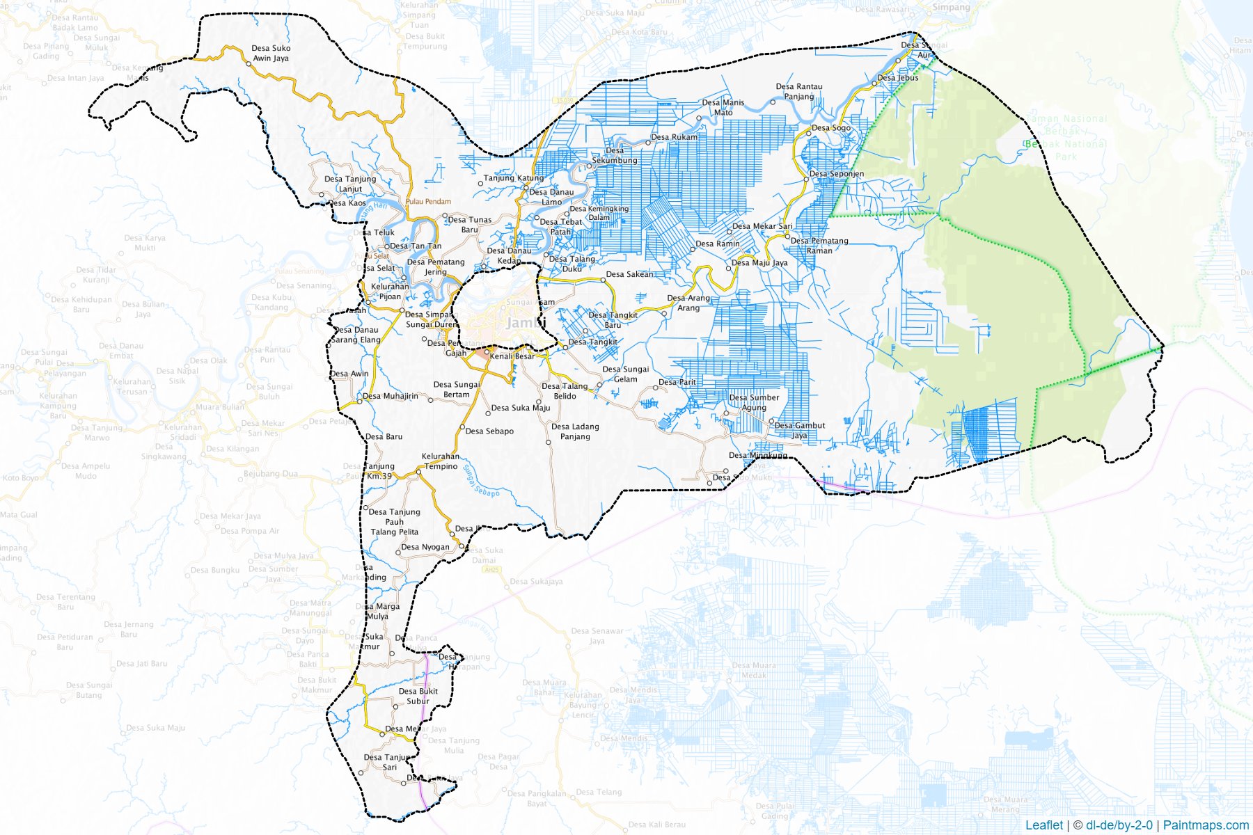 Muaro Jambi (Jambi) Map Cropping Samples-1