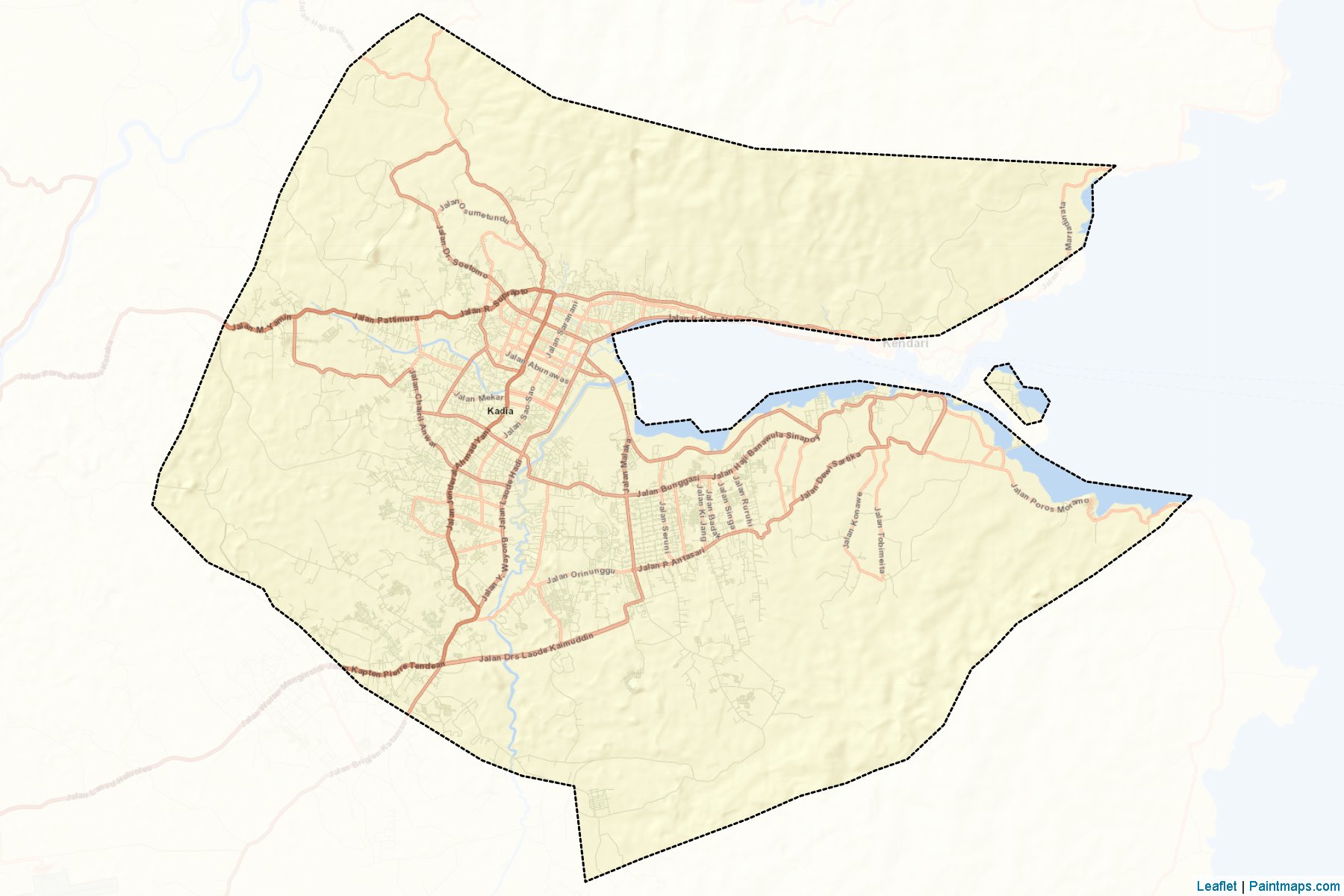 Kota Kendari (Güneydoğu Sulawesi) Haritası Örnekleri-2