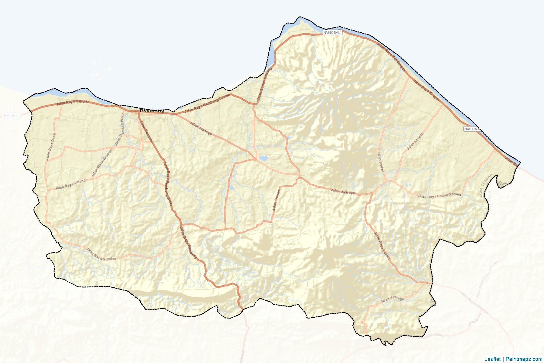 Muestras de recorte de mapas Rembang (Jawa Tengah)-2