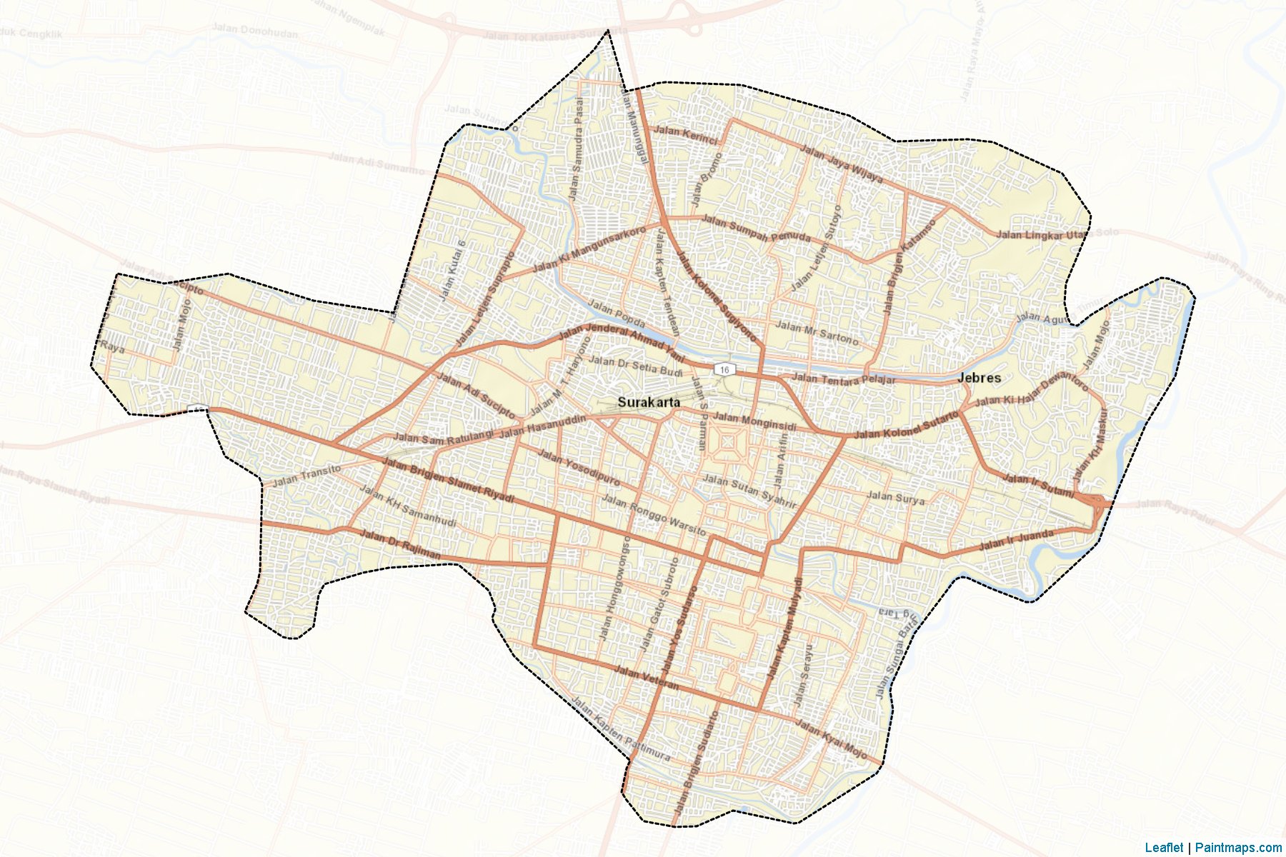 Surakarta (Central Java) Map Cropping Samples-2