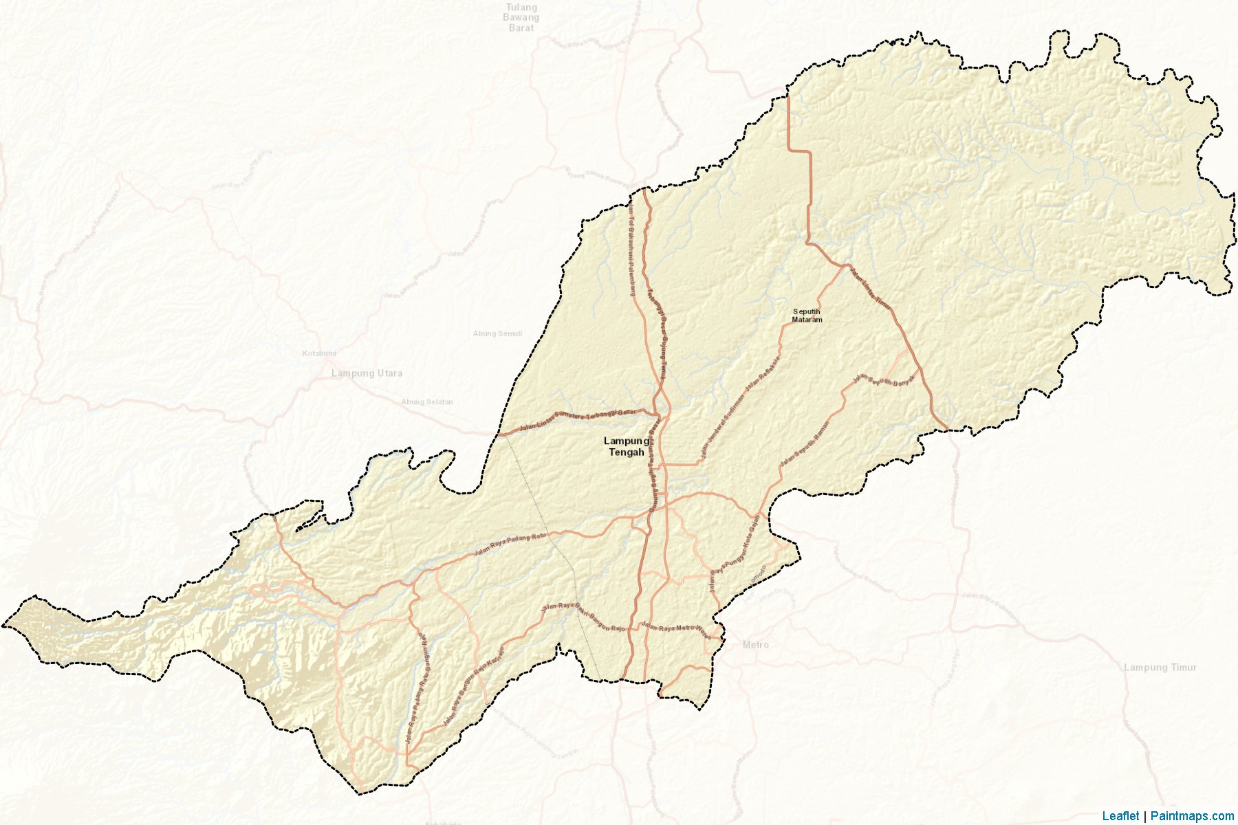 Lampung Tengah (Lampung) Haritası Örnekleri-2