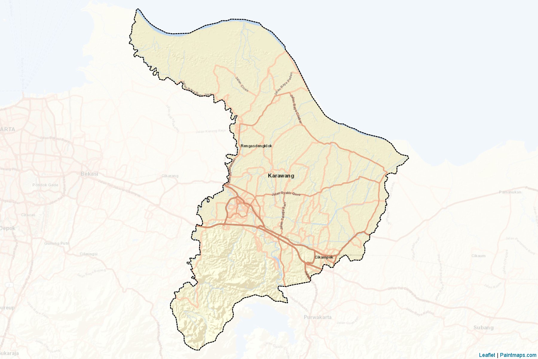 Karawang (West Java) Map Cropping Samples-2