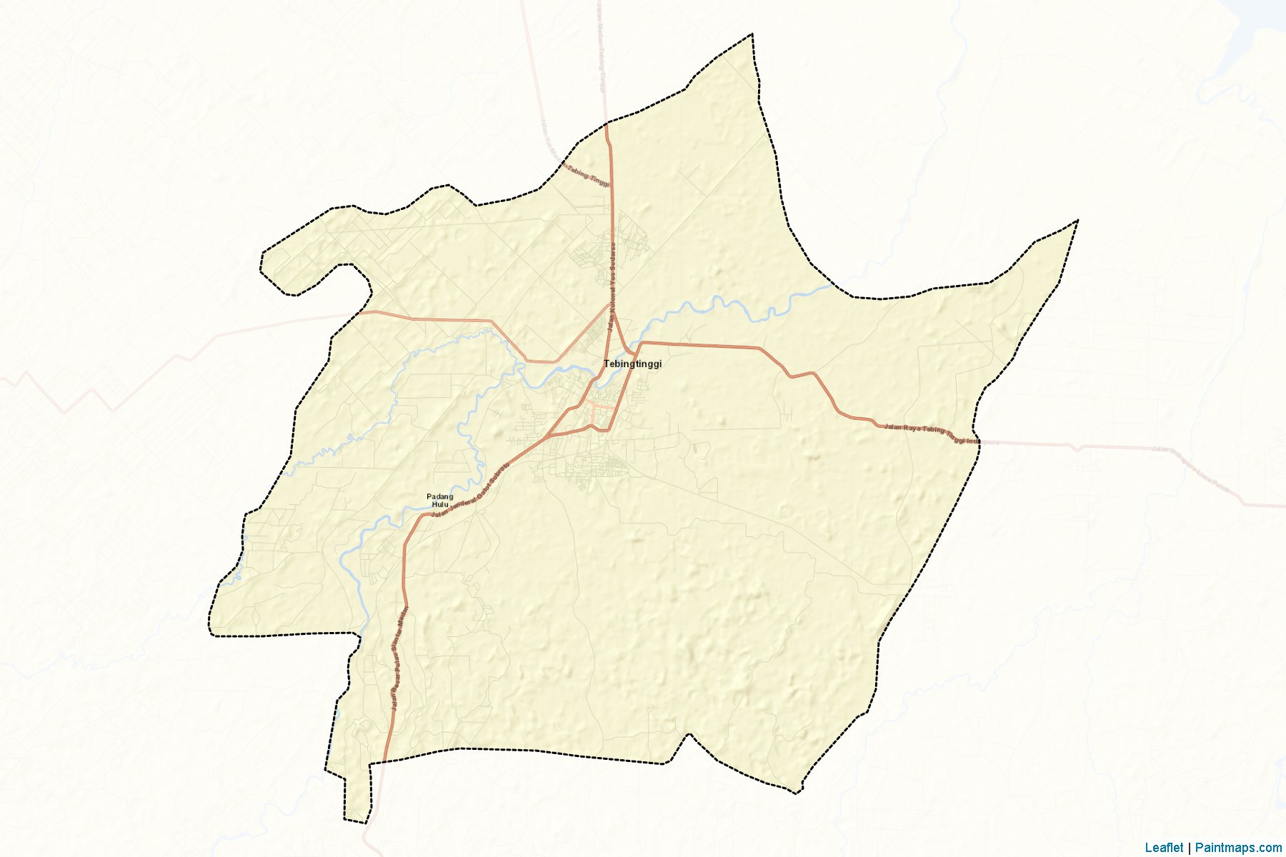 Kota Tebingtinggi (Kuzey Sumatra) Haritası Örnekleri-2