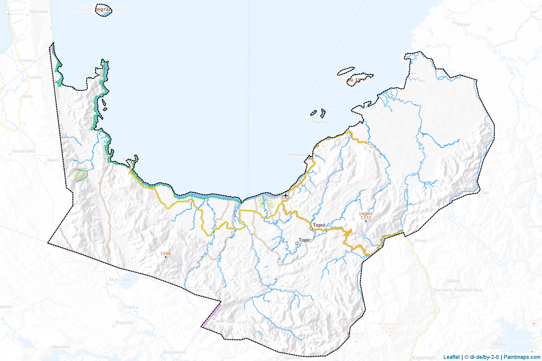 Nabire (Papua) Haritası Örnekleri-1