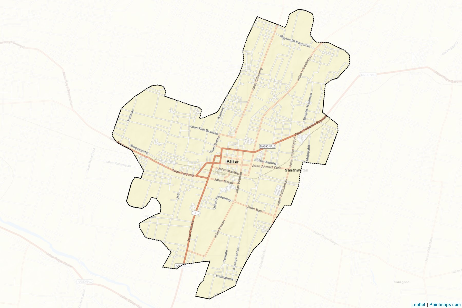 Blitar (East Java) Map Cropping Samples-2