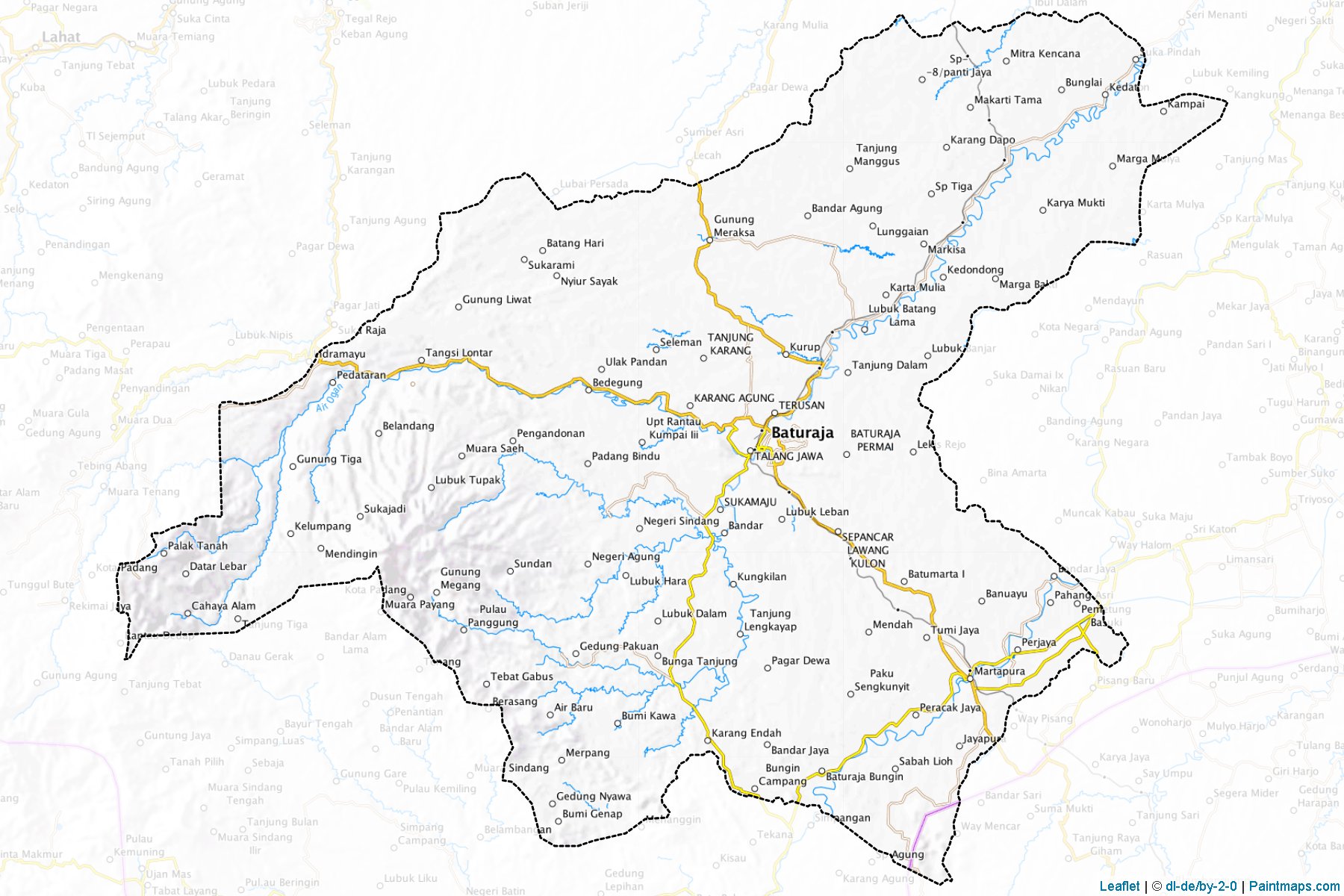 Muestras de recorte de mapas Ogan Komering Ulu (Sumatera Selatan)-1