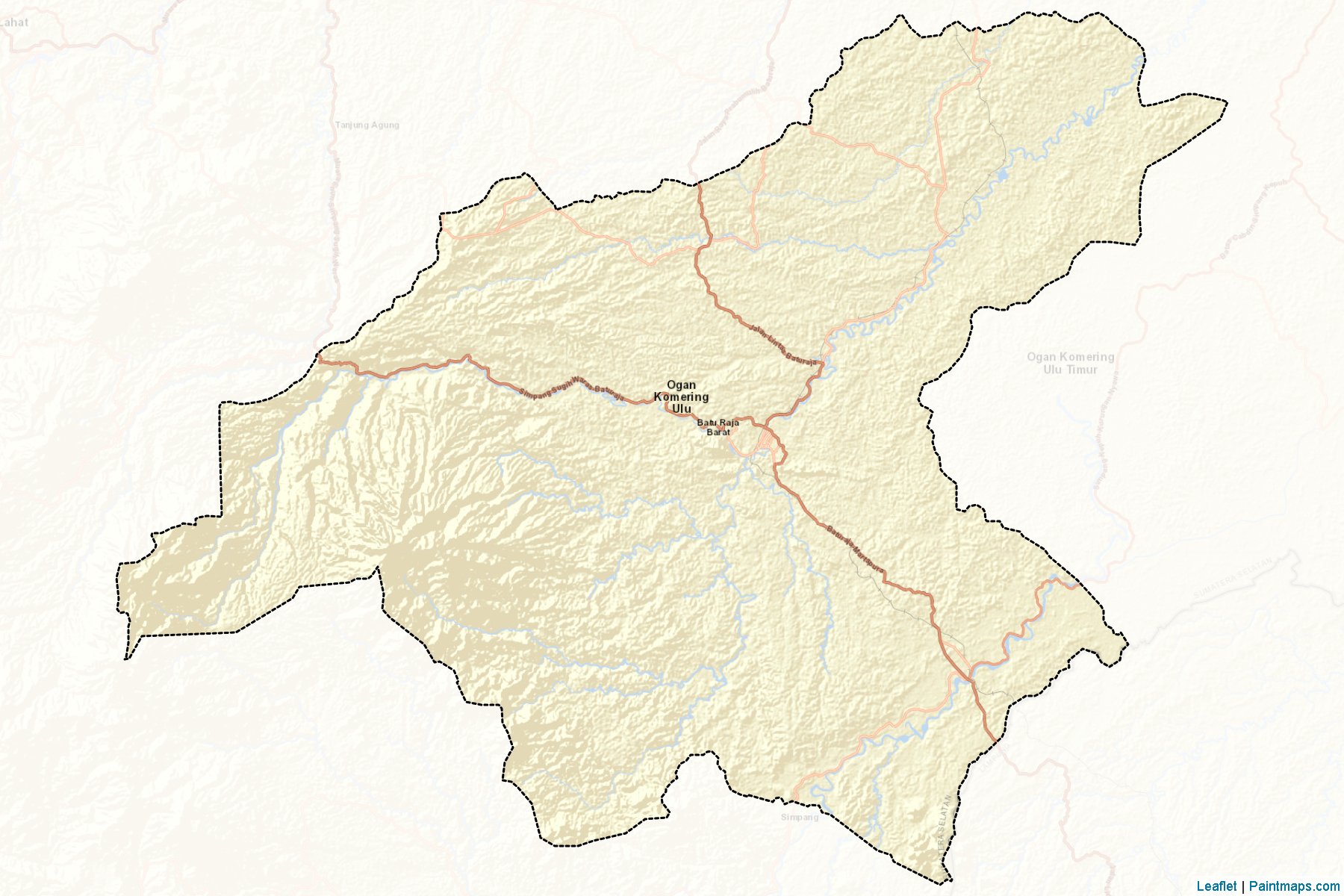 Muestras de recorte de mapas Ogan Komering Ulu (Sumatera Selatan)-2