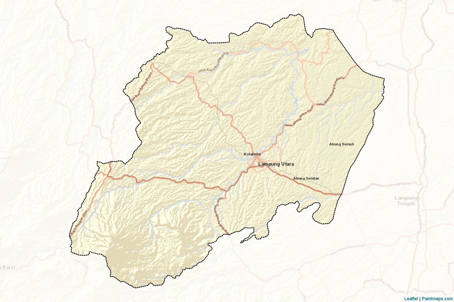 Lampung Utara (Lampung) Map Cropping Samples-2