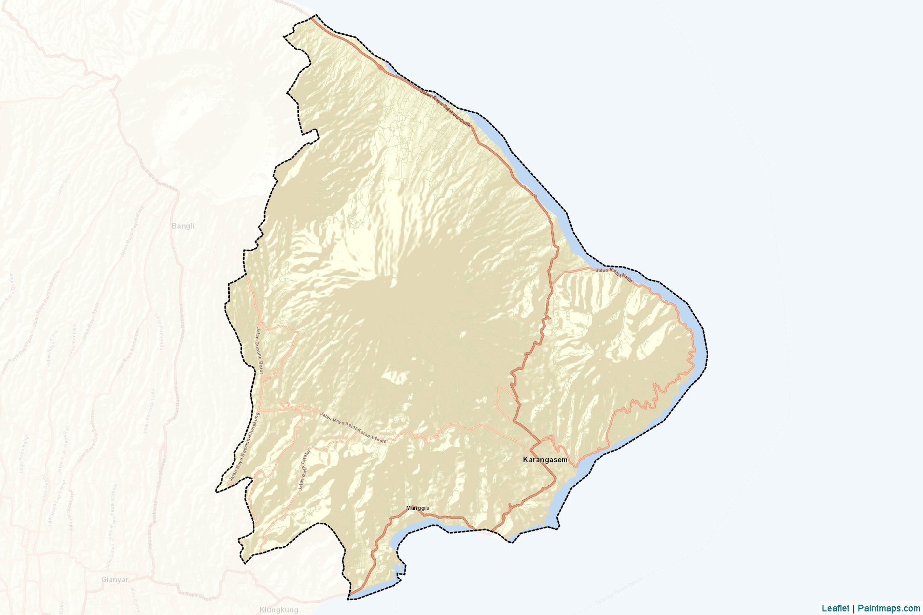 Muestras de recorte de mapas Karang Asem (Bali)-2