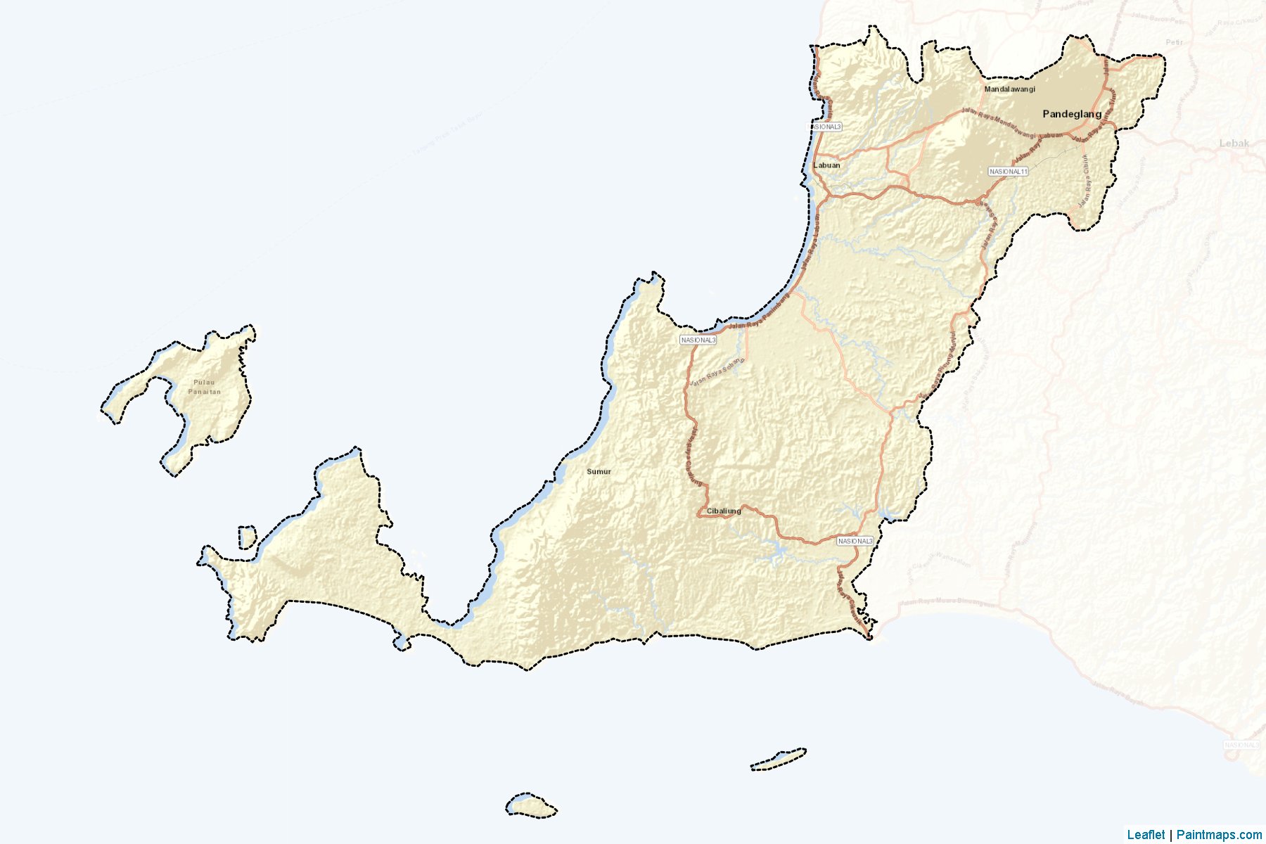 Pandeglang (Banten) Haritası Örnekleri-2