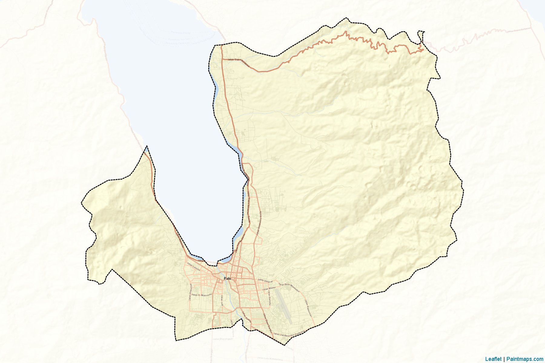 Palu (Orta Sulawesi) Haritası Örnekleri-2