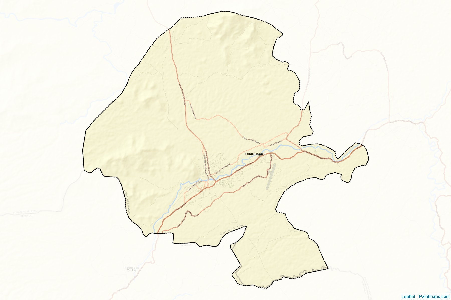 Lubuk Linggau (South Sumatra) Map Cropping Samples-2