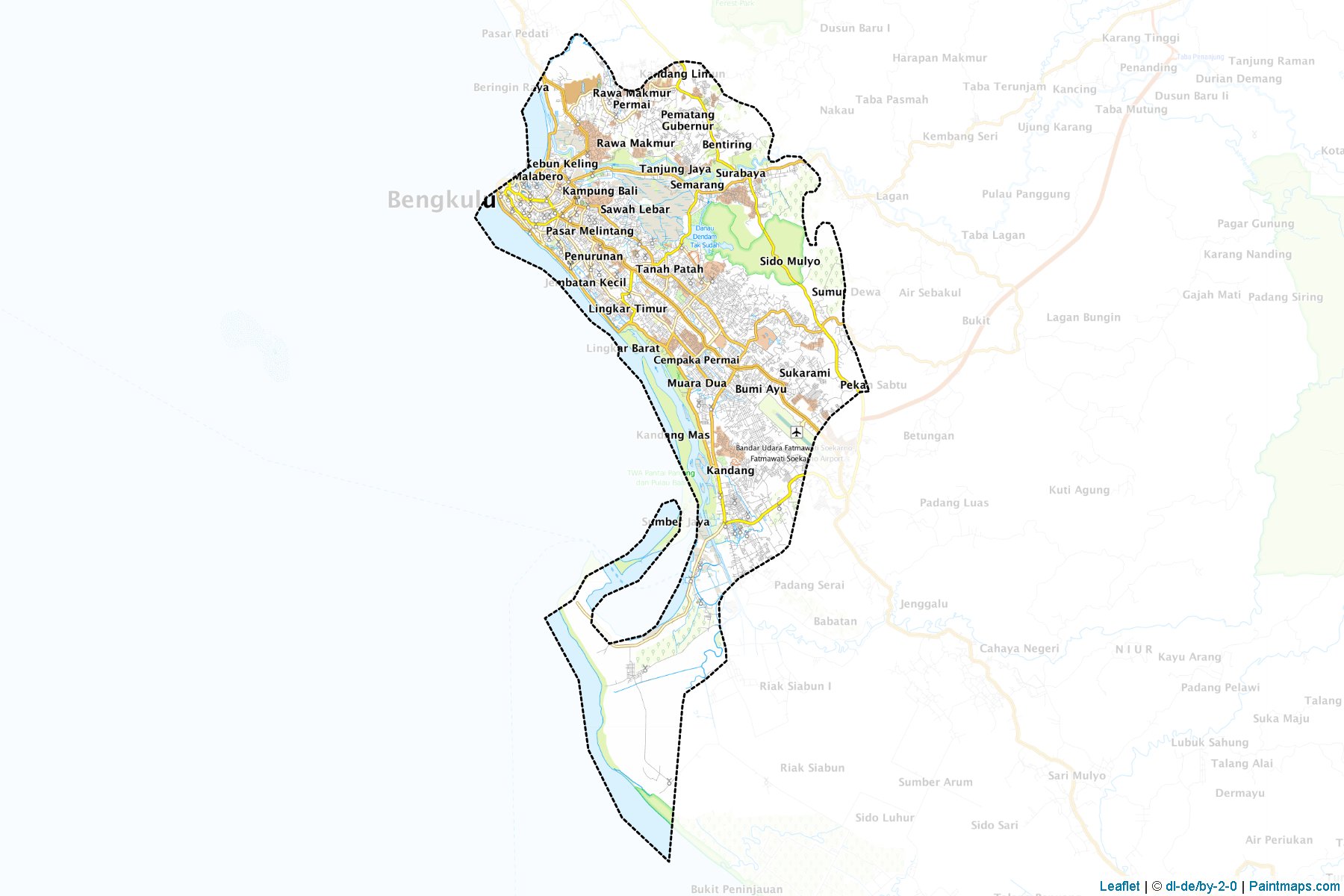 Bengkulu (Bengkulu) Map Cropping Samples-1