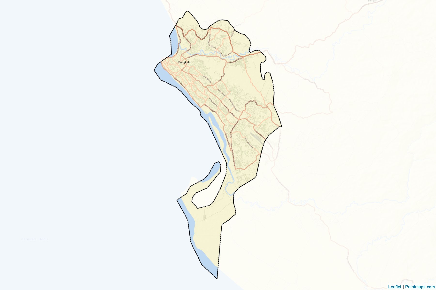 Bengkulu (Bengkulu) Map Cropping Samples-2