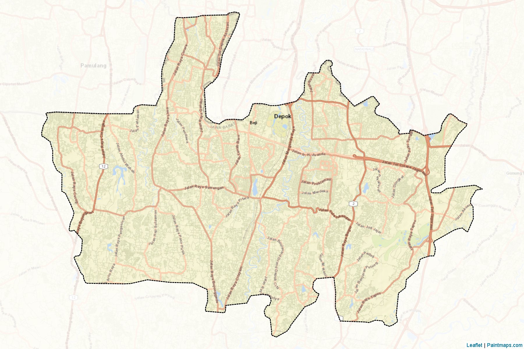 Depok (West Java) Map Cropping Samples-2