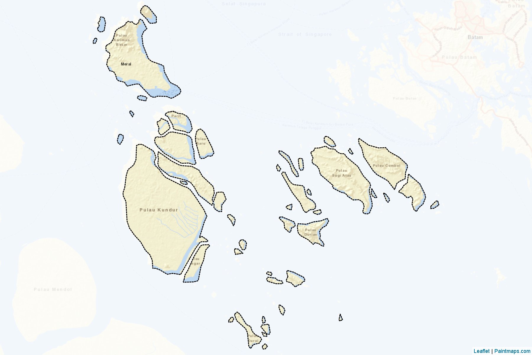 Muestras de recorte de mapas Karimun (Kepulauan Riau)-2