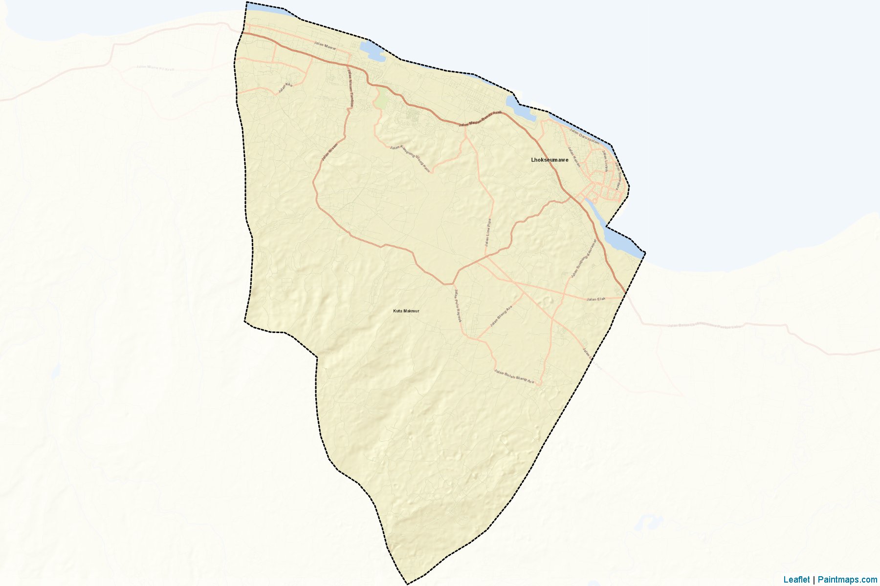 Lhokseumawe (Aceh) Map Cropping Samples-2