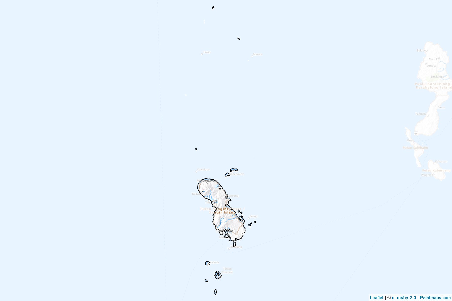 Kepulauan Sangihe (Kuzey Sulawesi) Haritası Örnekleri-1