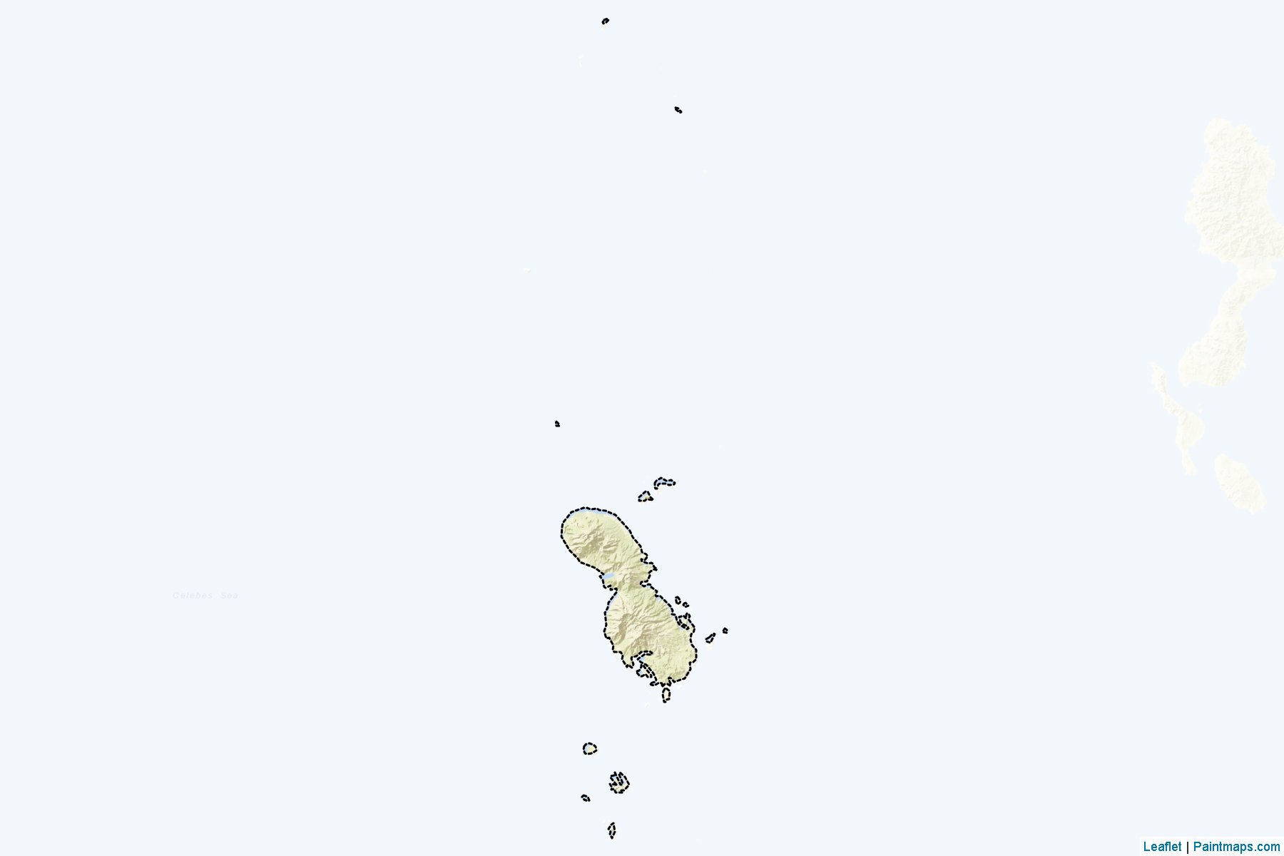 Muestras de recorte de mapas Kepulauan Sangihe (Sulawesi Utara)-2