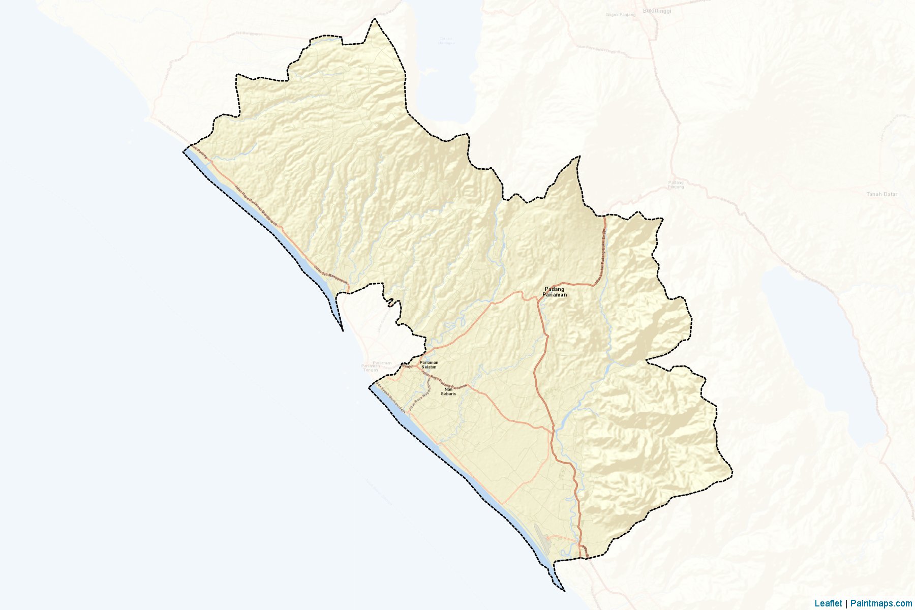 Padang Pariaman (West Sumatra) Map Cropping Samples-2