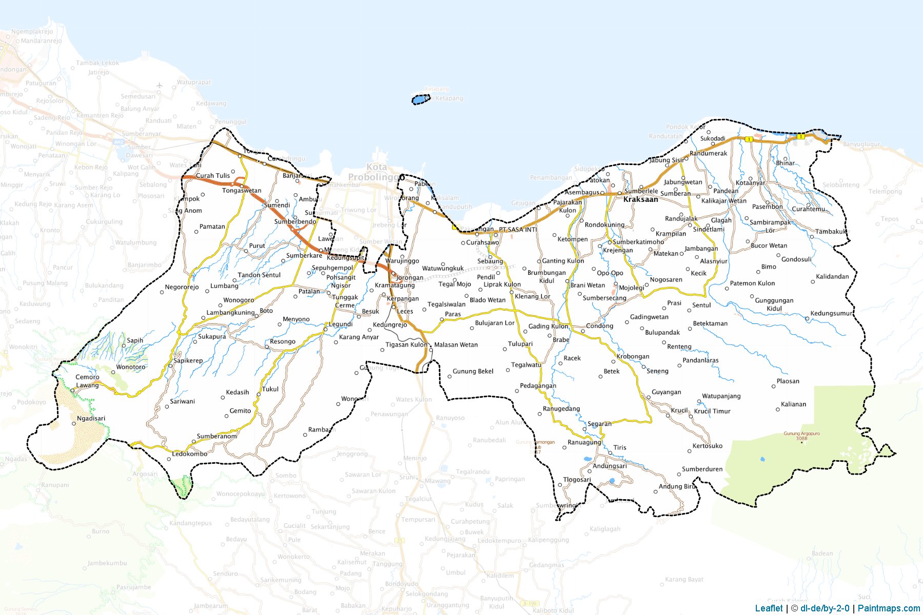 Probolinggo (East Java) Map Cropping Samples-1