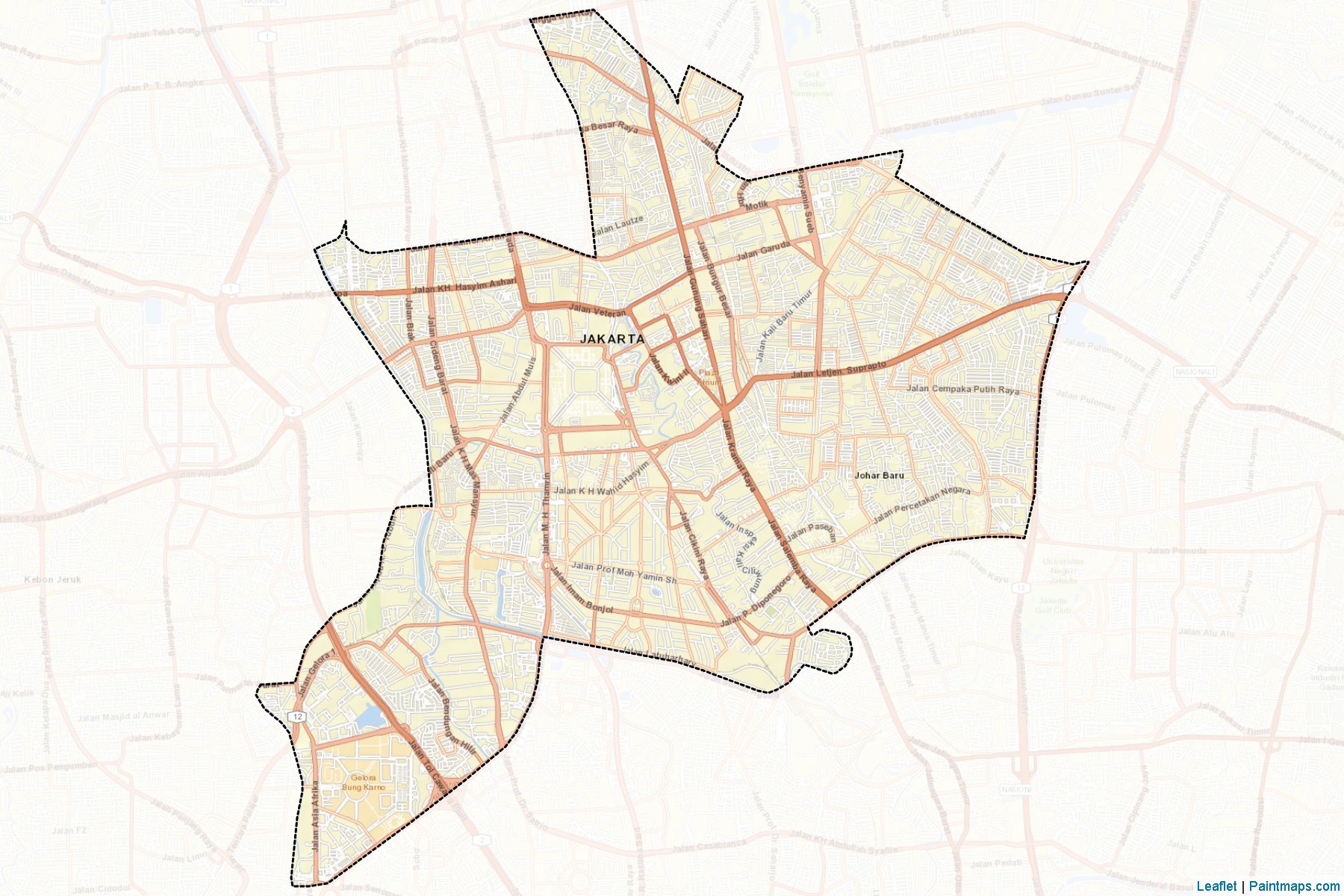 Jakarta Pusat (Jakarta) Map Cropping Samples-2