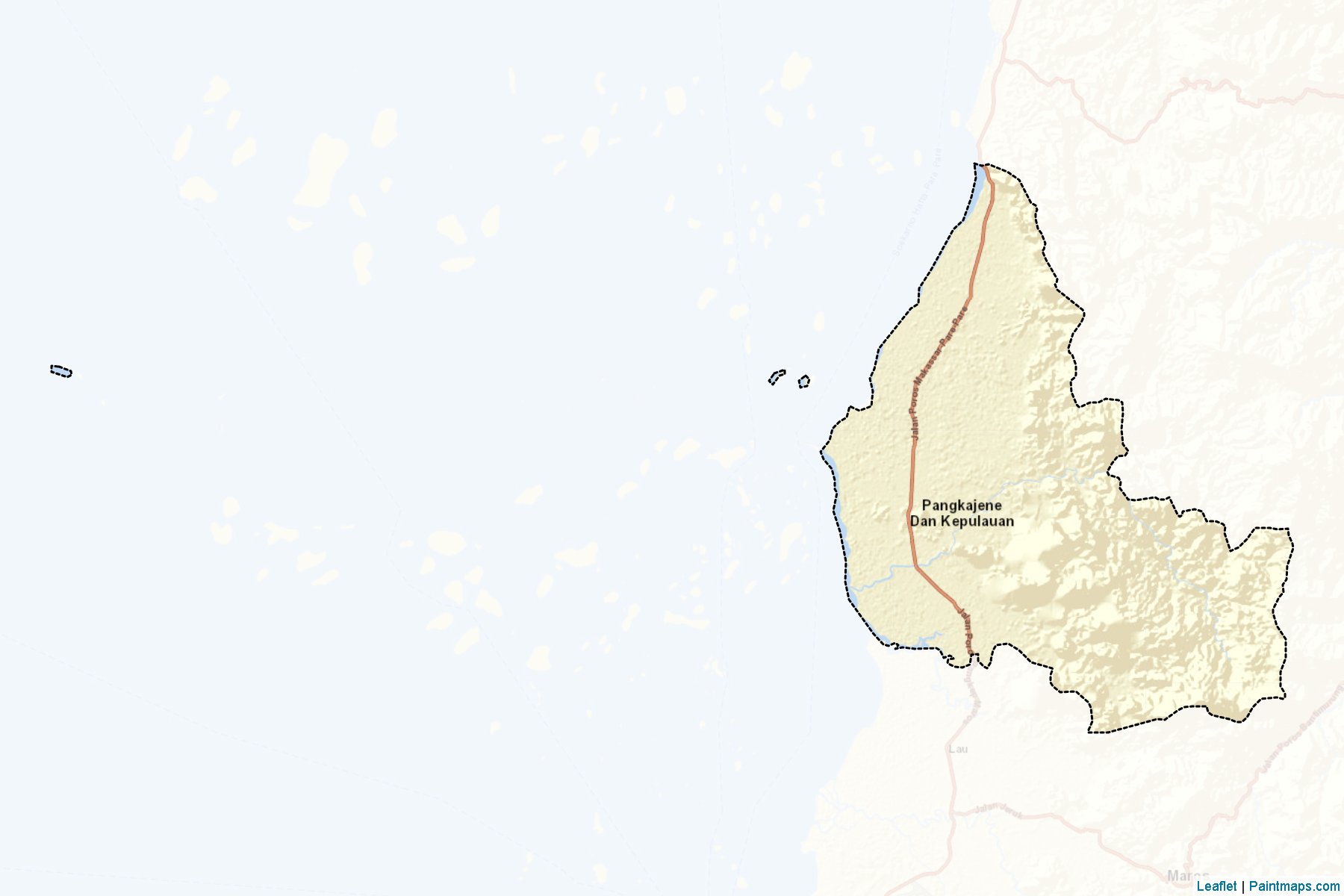 Pangkajene Kepulauan (South Sulawesi) Map Cropping Samples-2