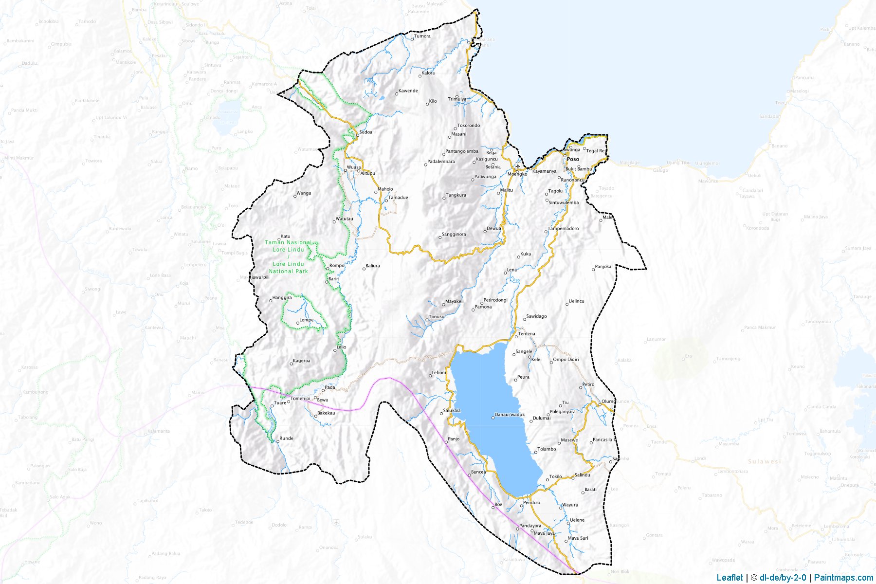 Muestras de recorte de mapas Poso (Sulawesi Tengah)-1