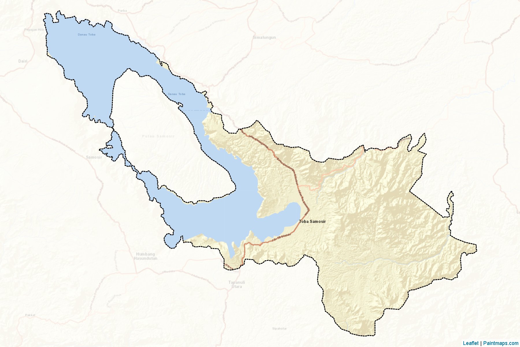 Toba Samosir (North Sumatra) Map Cropping Samples-2