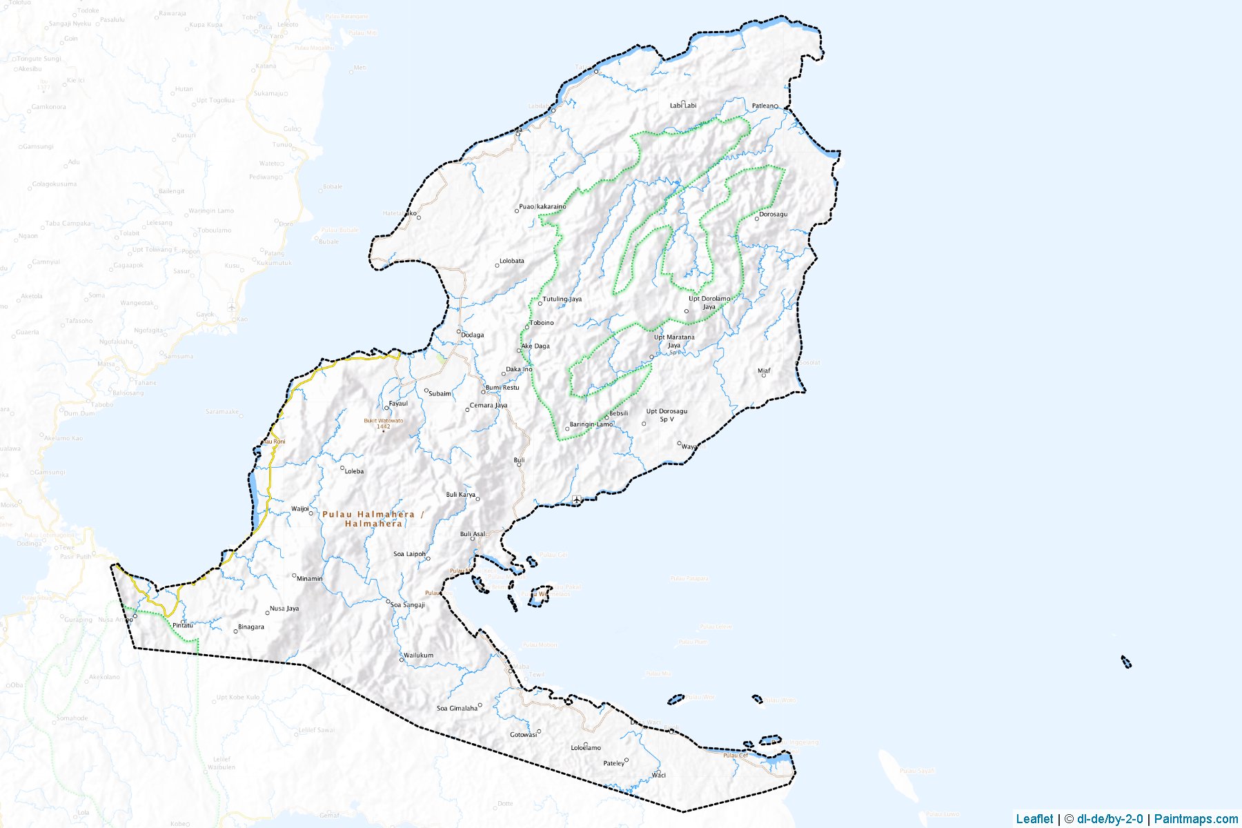 Halmahera Timur (North Maluku) Map Cropping Samples-1