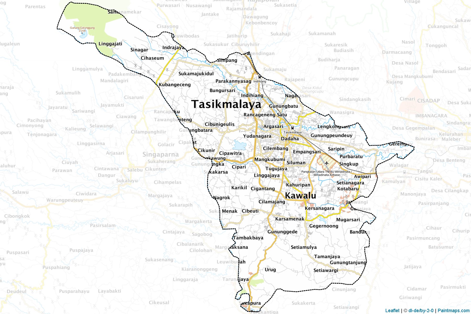 Muestras de recorte de mapas Tasikmalaya (Jawa Barat)-1