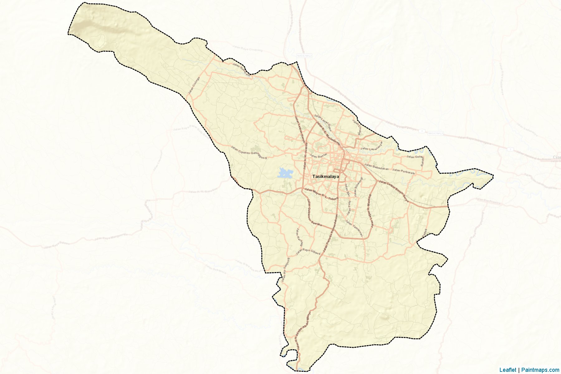 Muestras de recorte de mapas Tasikmalaya (Jawa Barat)-2