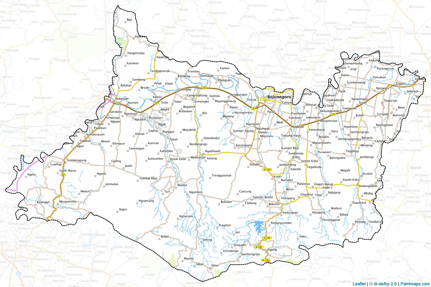 Muestras de recorte de mapas Bojonegoro (Jawa Timur)-1