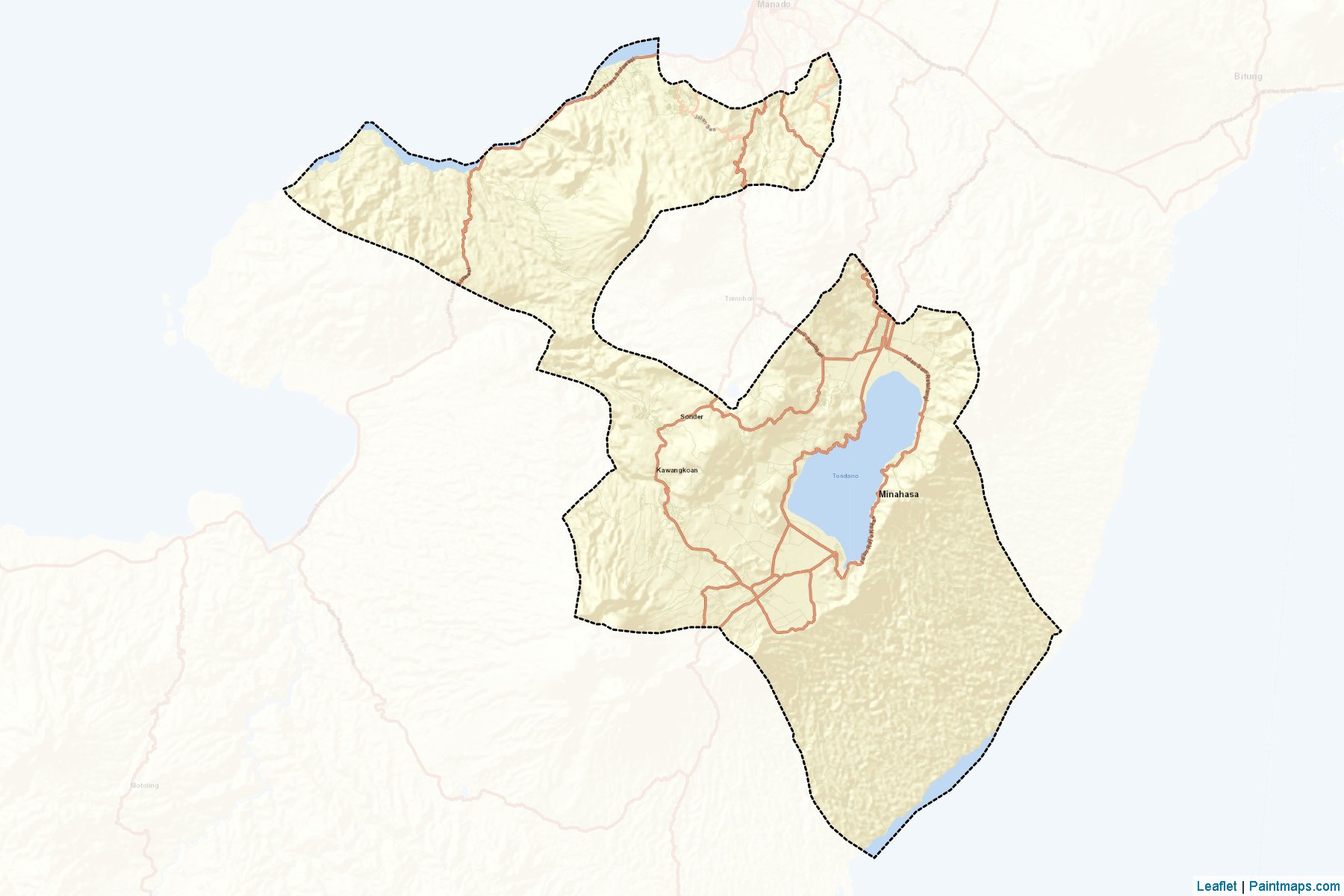 Minahasa (Kuzey Sulawesi) Haritası Örnekleri-2