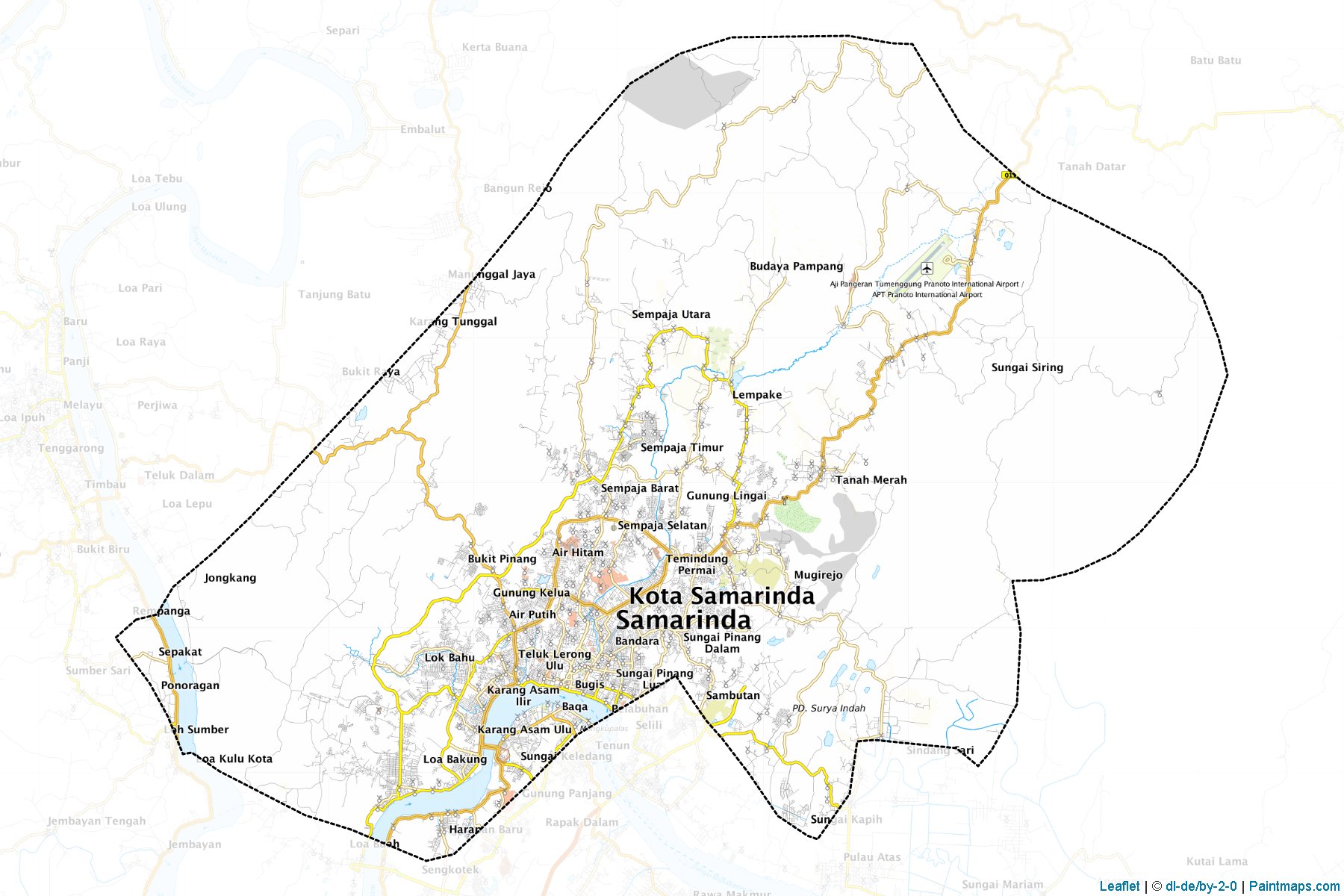 Kota Samarinda (East Kalimantan) Map Cropping Samples-1