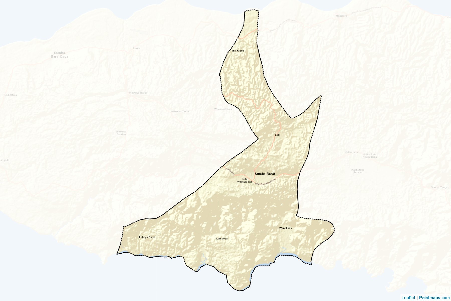 Sumba Barat (East Nusa Tenggara) Map Cropping Samples-2