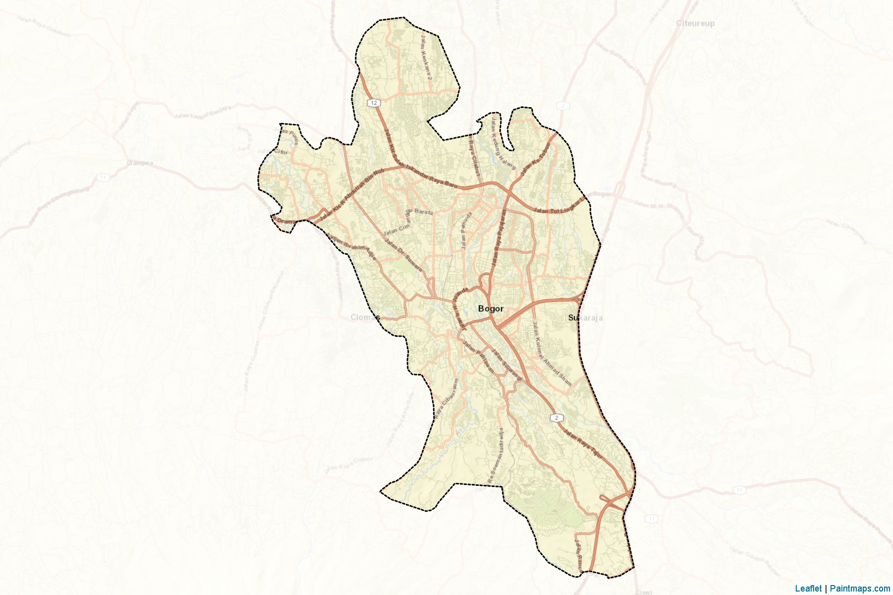 Bogor (West Java) Map Cropping Samples-2