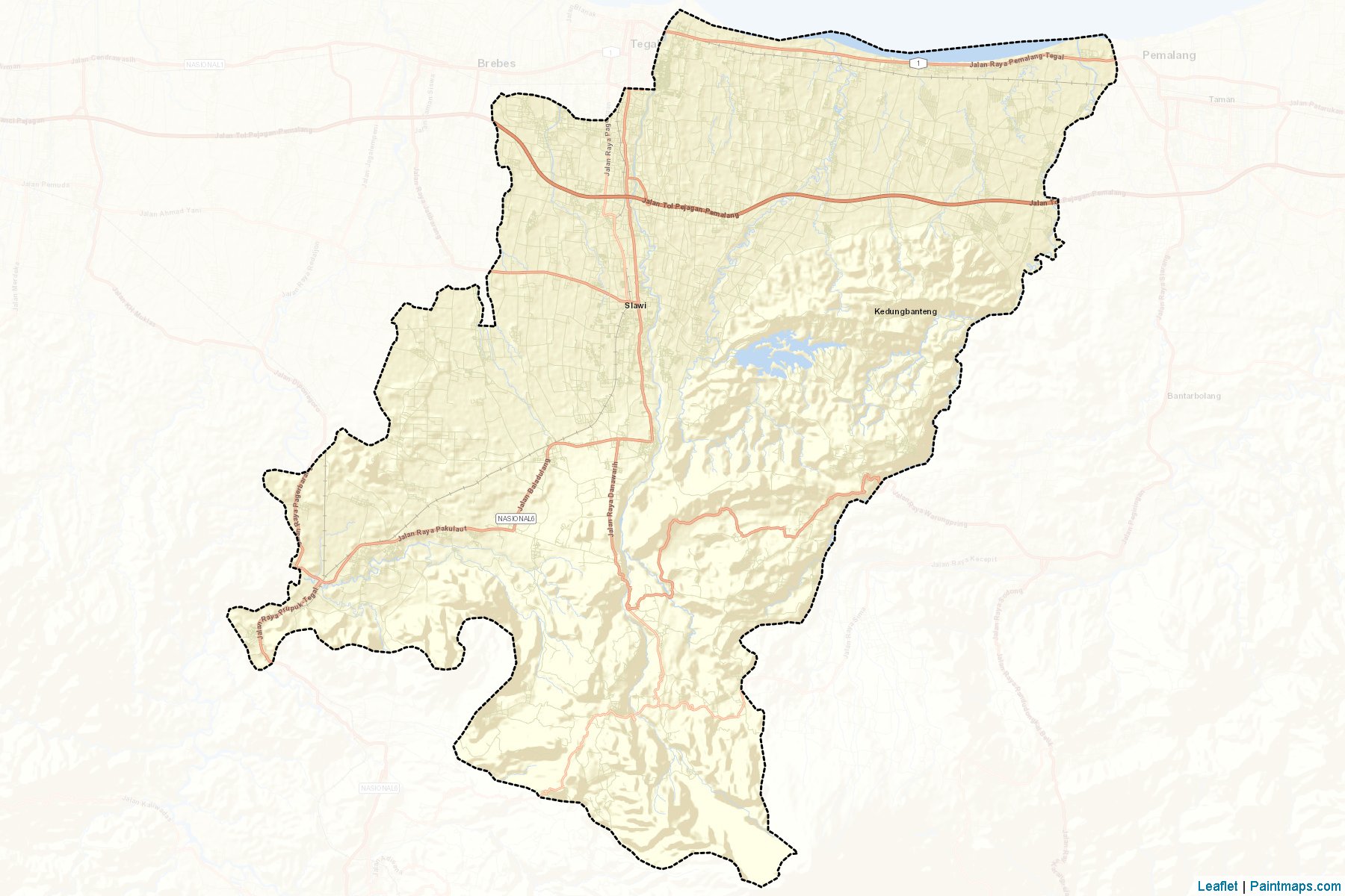 Muestras de recorte de mapas Tegal (Jawa Tengah)-2